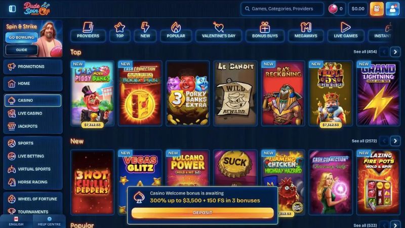 Dudespin Casino gry online