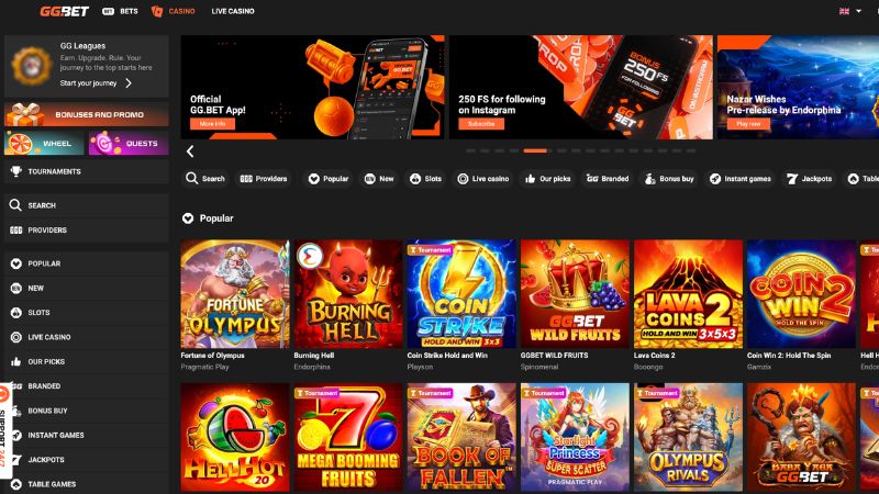 GGBet Casino darmowe spiny